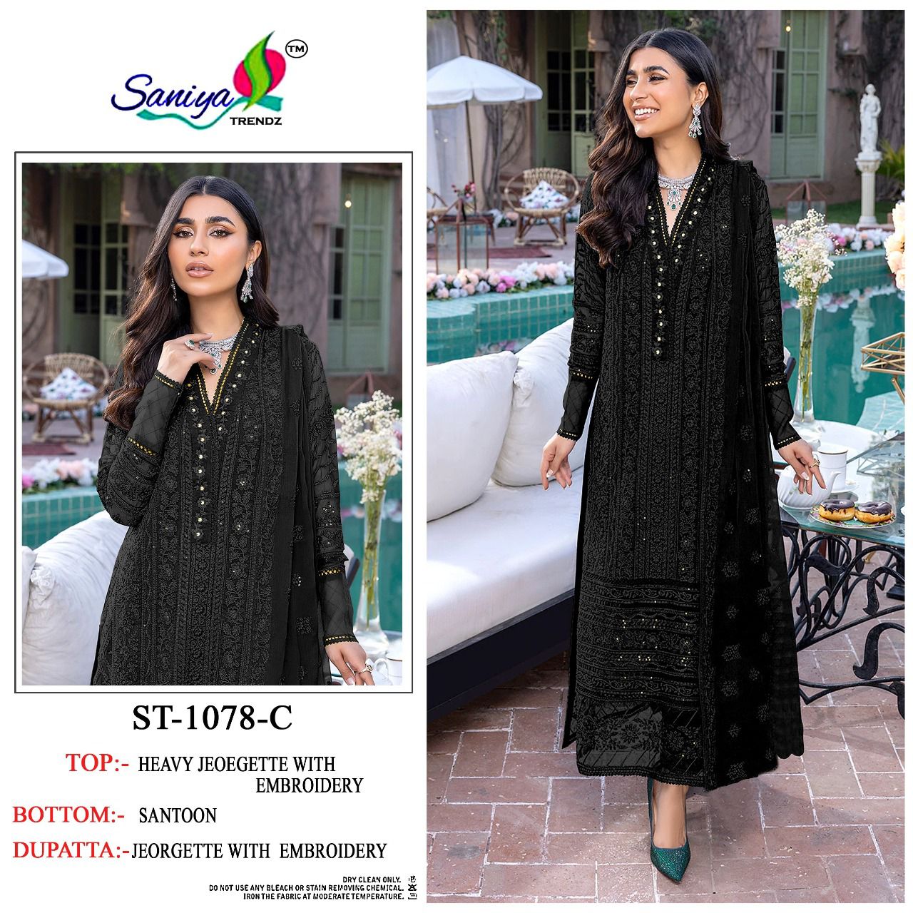 Saniya St 1078 Heavy Festive Wear Georgette Pakistani Salwar Kameez Collection